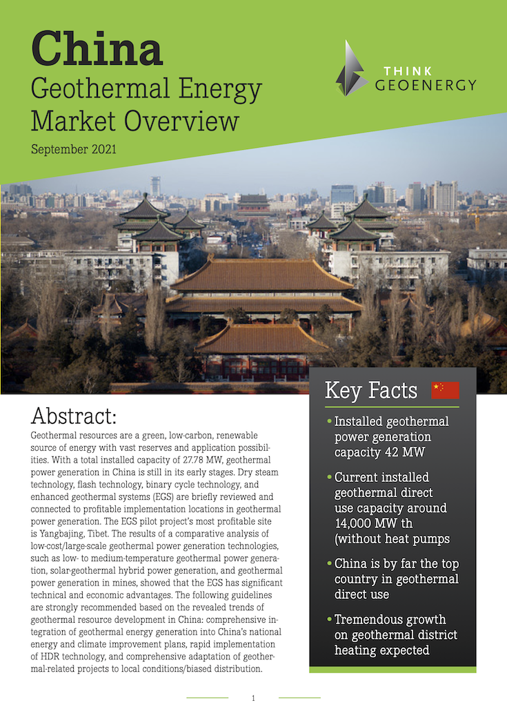 China Geothermal Energy Market Overview 2021 China Geothermal Energy Market Overview 2021