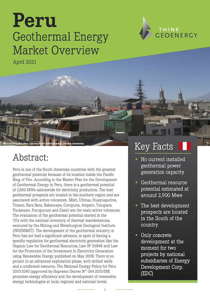 Peru Geothermal Energy Market Overview 2021 Peru Geothermal Energy Market Overview 2021